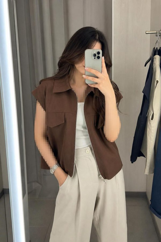 وست کژوال زیپ دار مدل باکسی مازراتی